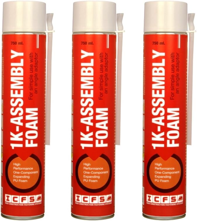 ICFS 1k Assembly Polyurethane Expansion PU Foam Spray - Pack of 3