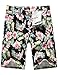 SSLR Men's Mid Rise Flat Front Casual Aloha Hawaiian Short