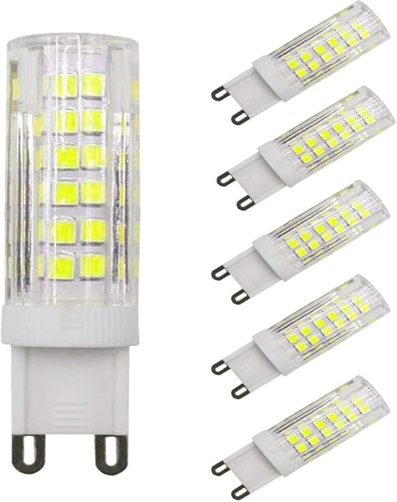 G9 LED Light Bulbs, 6W (60W Halogen Equivalent), 650LM, Daylight White