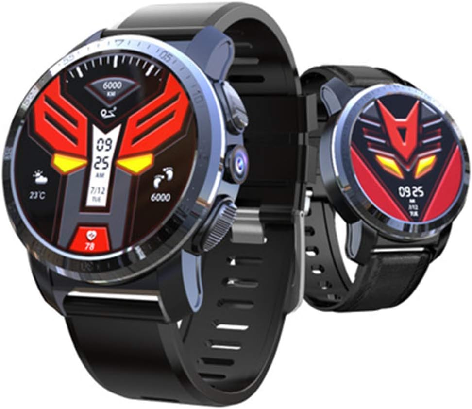 ZhanTing Kospet Optimus Pro Large Memory Smart Watch Men 4G Dual System 3GB+32GB 800mAh Waterproof 1.39" GPS 8MP Camera Smartwatchs (Black)