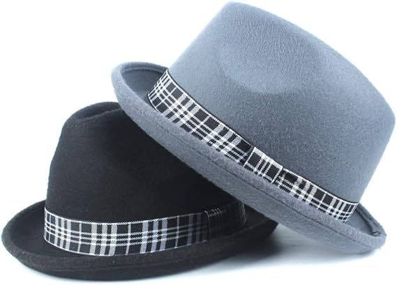 Amazon Mjzjp 紳士ファッション女性男性は帽子ジャズ帽子レディースヴィンテージウールの冬のfedoraの帽子フェルト Color ブラック Size 56 58cm キャップ 通販