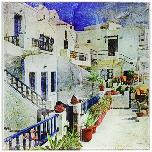Cortesi Home Santorini I Tempered Glass Wall Art