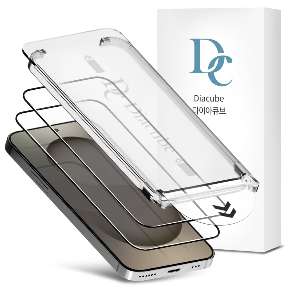 DIACUBE 2-PACK Tempered Glass Screen Protector for Samsung Galaxy S25 Edge [Easy Auto Dust Removal Installation Kit] [0.1S Ultrasonic Fingerprint Support] 9H Hardness, Scratch Resistant, Fingerprint Resistant, Ultra HD Clear
