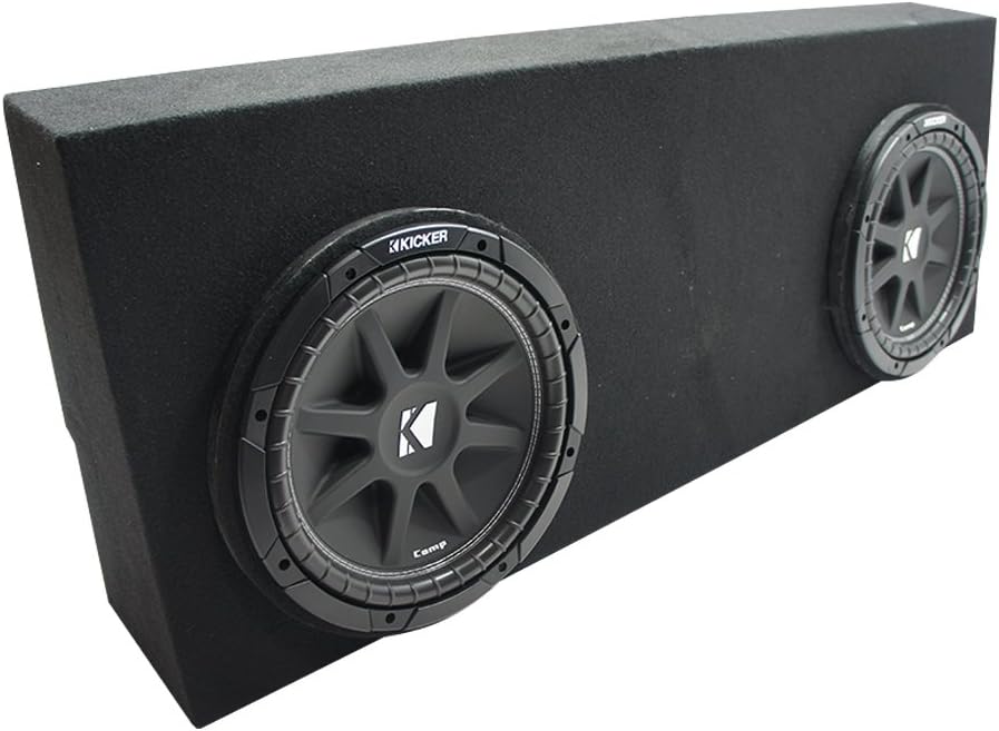 Kicker Bundle Compatible with 2007-13 Toyota Tundra Crew Max C12 Comp Dual 12" Loaded Sub Box Enclosure - Final 2 Ohm