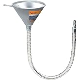 25.6" Steel Bendable Spout Funnel with Filter for All Automotive Oils | Metal Flexible Long Funnels for Automotive Use for Transmission Fluid, Diesel Fuel, and Other Liquids