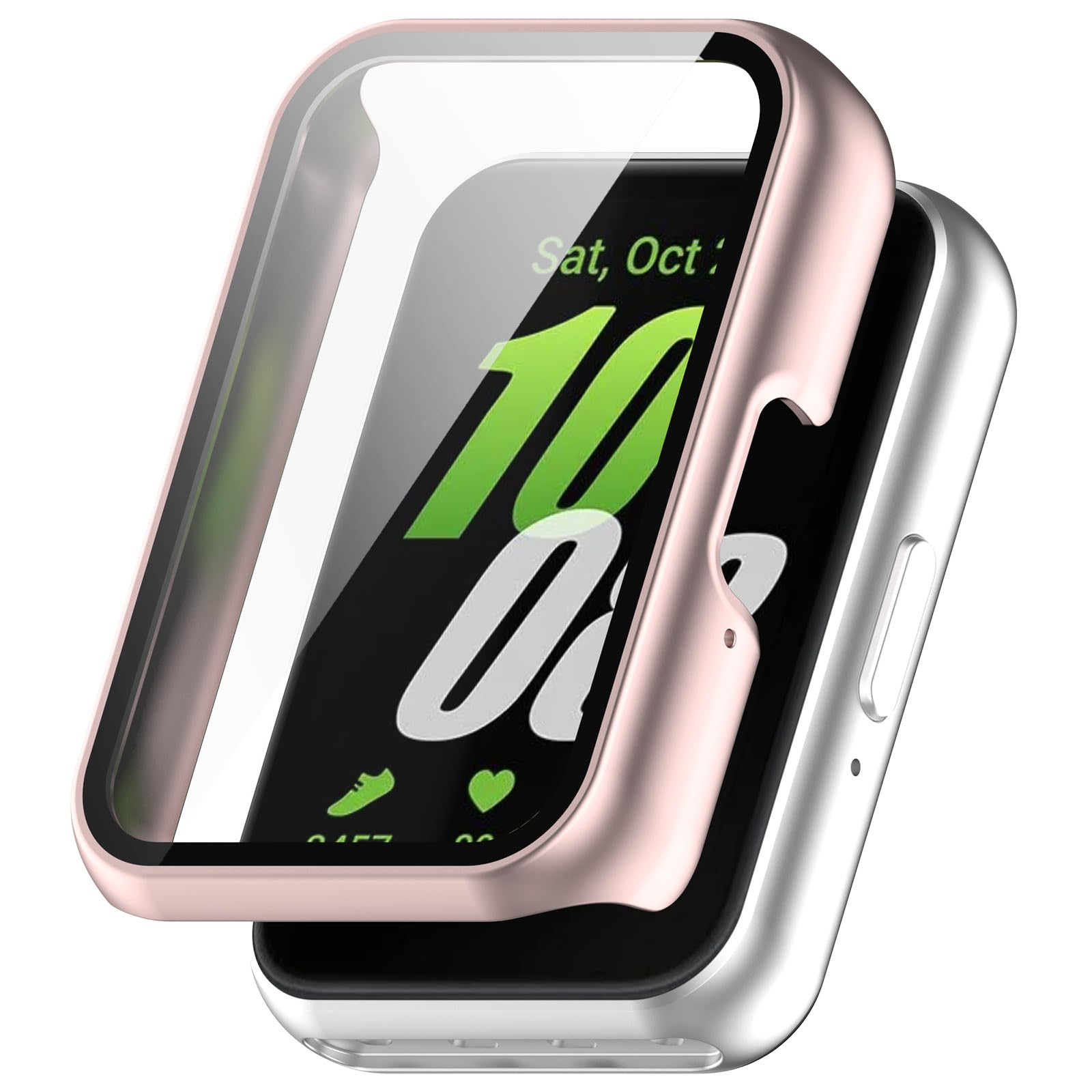 Photo 1 of FanTEK Compatible for Samsung Galaxy Fit 3 Watch Case for Women Men, Scratch Resistant Shock Absorbing Case, Light Pink