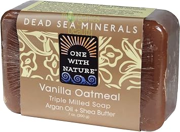 Amazon Com One With Nature Dead Sea Mineral Vanilla Oatmeal Soap 7 Oz Beauty