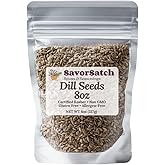 SavorSatch Dill Seeds Whole &ndash; Resealable Stand-Up Pouch, Certified Kosher, Premium Pickling Spice, Whole Dill Seed for Pickles, Cooking &amp; Seasoning, Fresh &amp; Aromatic - 8 Ounce