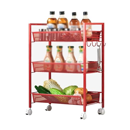 AMBH Tubo Cuadrado Estante de la microonda Horno de Carro Canasta ...