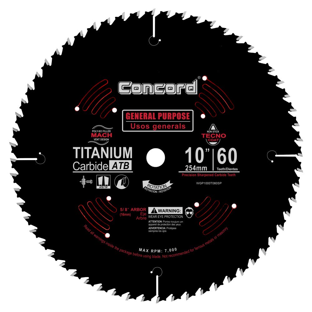 Concord Blades WGP1000T060SP 10" 60 Tooth General