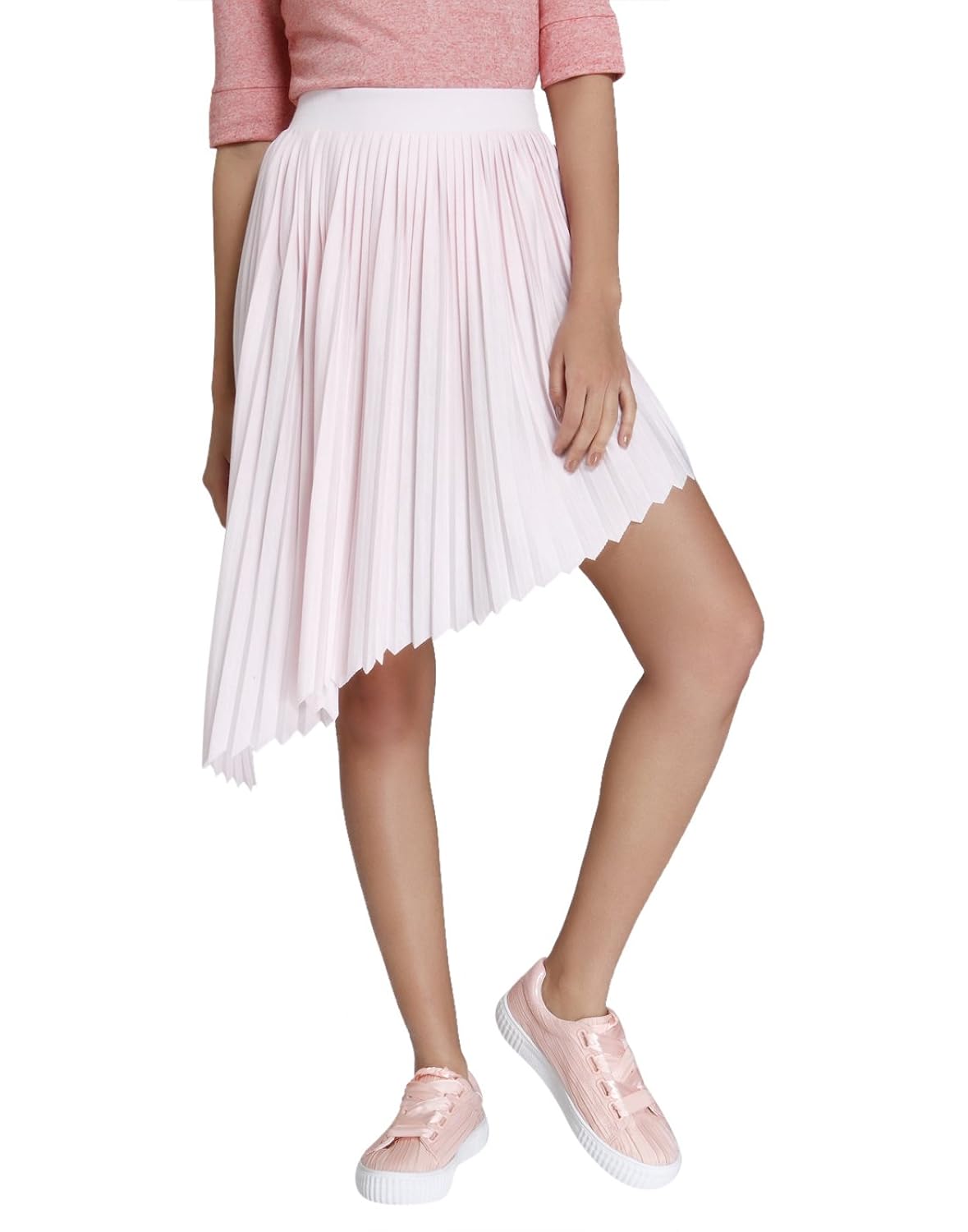 vero moda women's asymmetric midi skirt