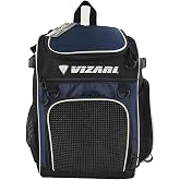 Vizari Soccer Backpack Soccer Bag | Water resistant Durable Equipment Bag for Football, Basketball, Volleyball | Cleats and Ball Compartment - Black, Blue, Red