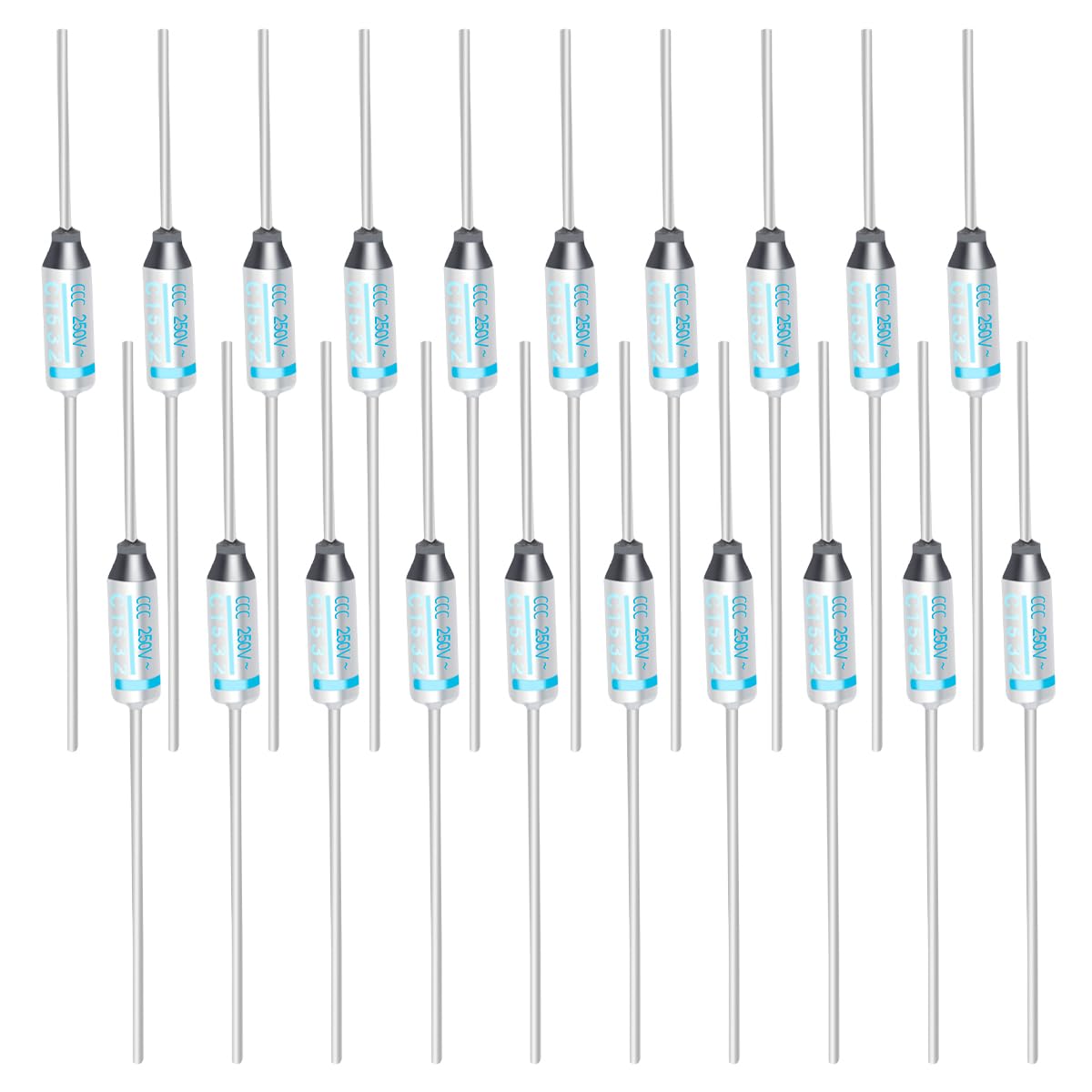 Innfeeltech 20 Pcs SEFUSE 10A 250V Thermal Fuses 172 Degree Celsius Thermal Cutoffs
