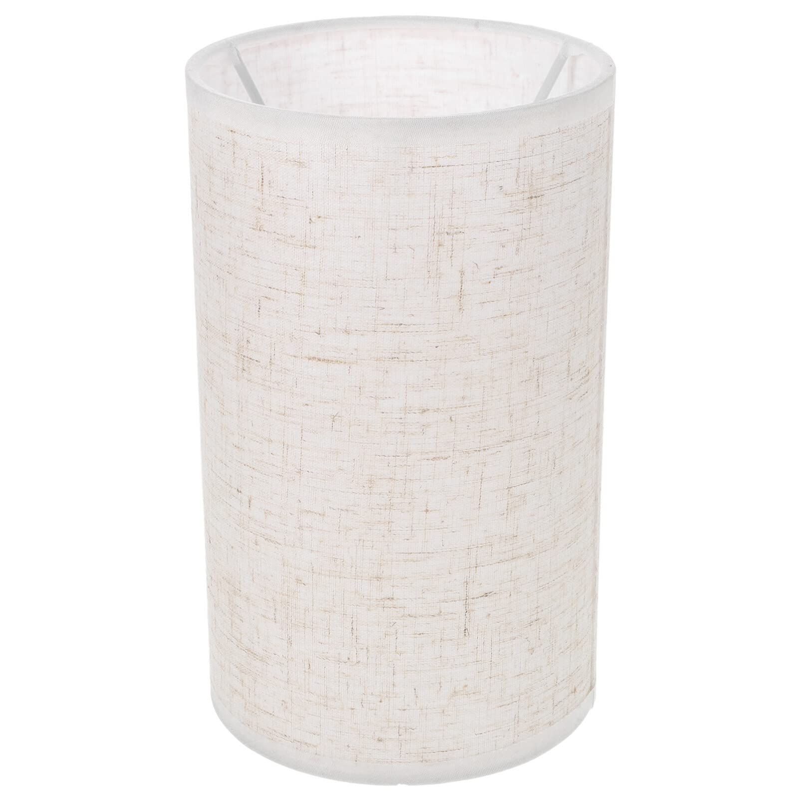 Artibetter Barrel Lamp Shade Tall Cylinder Drum Lampshades Natural Floor Lamp Shades Replacement Linen E27 Clip on Spider Construction Lamp Shade for Table Light Cover A