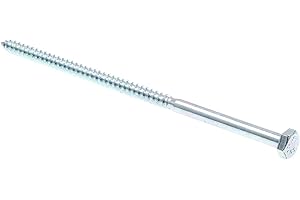Prime-Line 9055420 Hex Lag Screws, 1/4 in. X 6 in., A307 Grade A Zinc Plated Steel, 50-Pack