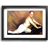 Antonia Bellamy Movie Costanza Wall Art The Toilet Poster Funny Bathroom Seinfeld Art Frame 12"X16"