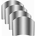 Niupiour Stainless Steel Finger Guards, 4 Packs of Finger Protectors when Cutting, Slicing, Dicing, Chopping Vegatables, Kitchen Tool Knife Shields Guards Avoid Hurting