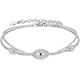 Vadmans Mustard Seed/Star of David/Evil Eye/Clover Bracelet Sterling Silver Irish Religion Bracelets Lucky Jewelry Gifts for Women