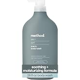method Men&rsquo;s Body Wash, Sea + Surf Scent, 28 fl oz | Soothing Formula, Leaves Skin Feeling Soft &amp; Moisturized, Rich Lather, Made Without Parabens