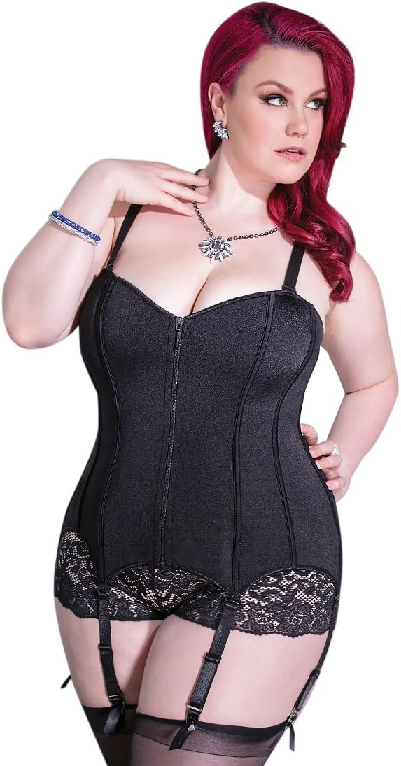 3728X Women's Plus Size Fully Boned Stretch Knit Corset
