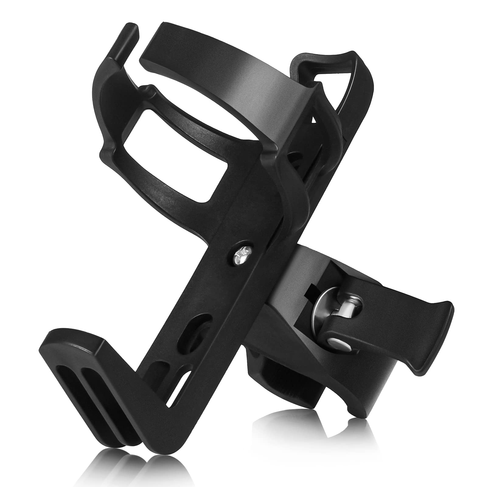 Dacitiery Bike Water Bottle Holder Lightweight Bike Water Bottle Cage 360 Degrees Rotation Strong Bicycle Drink Cup Holders Adjustable Cycling Bottle Rack for MTB Road Mountain and Kids Bikes