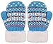 Arctic Paw Kids Winter Gloves - 3 Pairs Sherpa Lined Knit Mittens for Boys, Black+Fair Isle/Black+Fair Isle/Blue