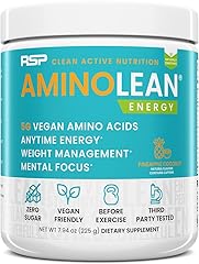 RSP Vegan AminoLean – All-in-One Natural Pre Workout, Amino Energy, Weight Management with BCAAs, Complete Vegan Preworkout P