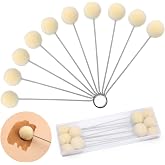 BUTUZE 15 Pcs Wool Daubers, Wool Daubers for Leather Dye | Ball Brush Leather Dye Tool with Metal Handle Wool Daubers for Leather Dyes for DIY Crafts Projects