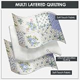 Emma Barclay Cotswold Quilted Patchwork Bedspread Set Blue Double view 4
