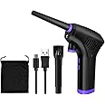 ALPTHY Compressed Air Duster Keyboard Cleaner, New Airflow Design Stronger than Regular 91000RPM Duster, 15000mAH Rechargeable Battery, Alternative to Compressed Air Can for Computers, 10W TYPE-C Port
