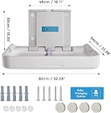 modunful Wall Mounted Baby Changing Unit Foldable Diaper Station view 6