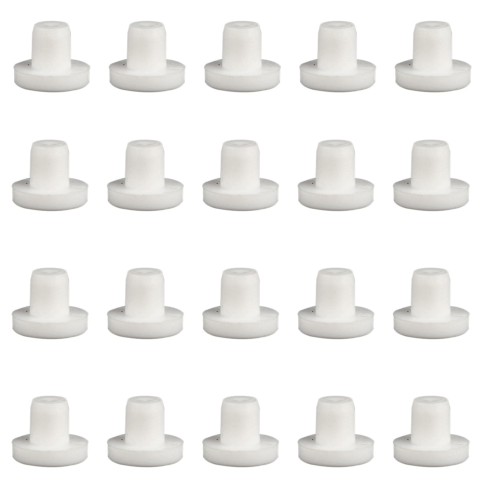 20 Pcs Silicone Solid Stoppers, 11mm Round Hole Plugs, Black Silicone Plugs, Insert End Caps for Bottle Jar Furniture
