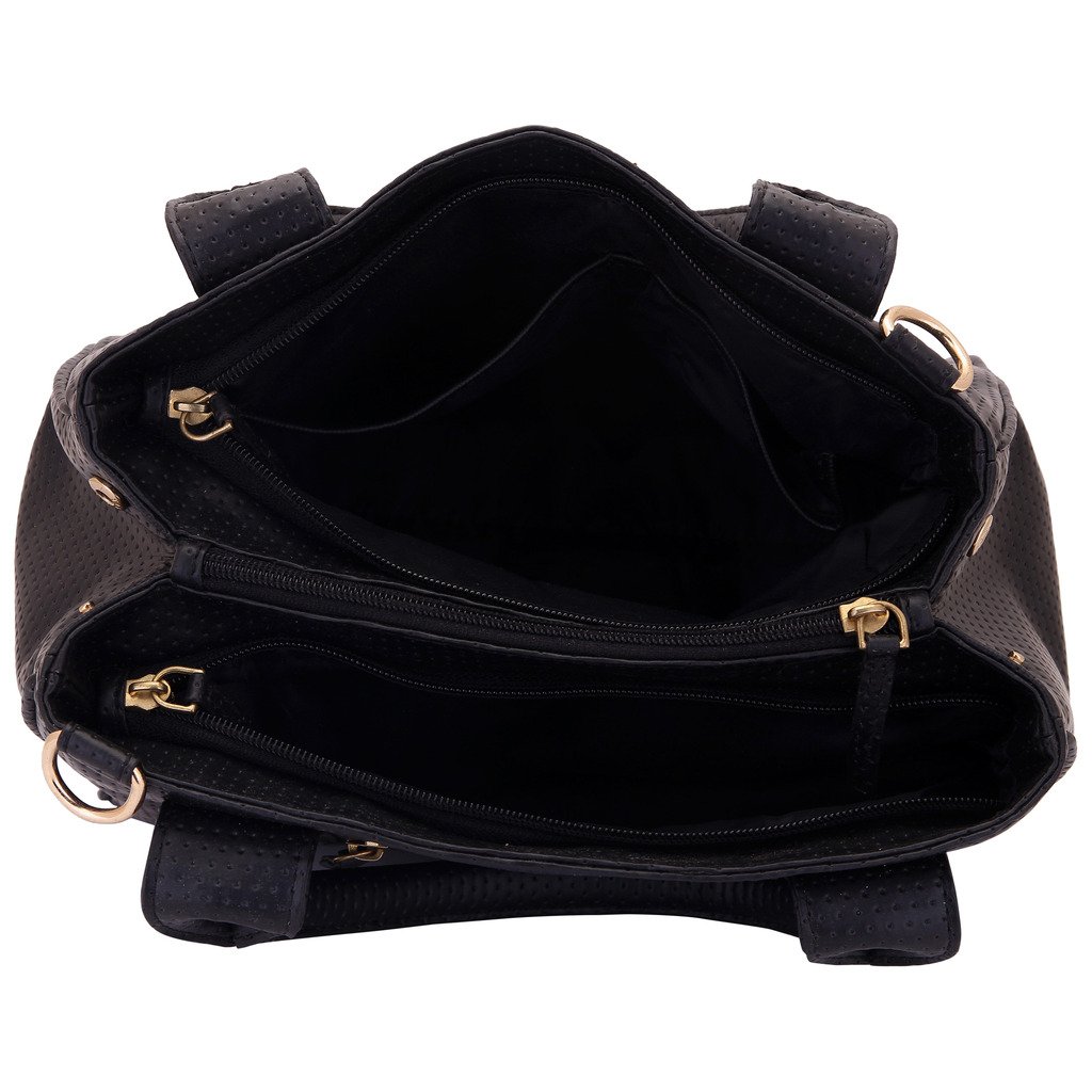 lapis o lupo women's handbag(black,llhb0012bk)