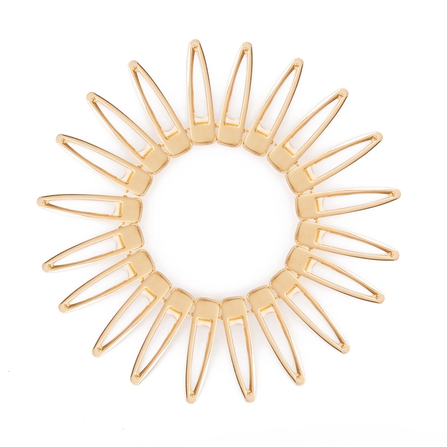 Wynameleri Gold Slide Clips & Barrettes for Curly Hair, Small Metal 6.5Cm Gold Hair Clips, Perfect for Wedding Guests, 65mm Barrettes — image 1