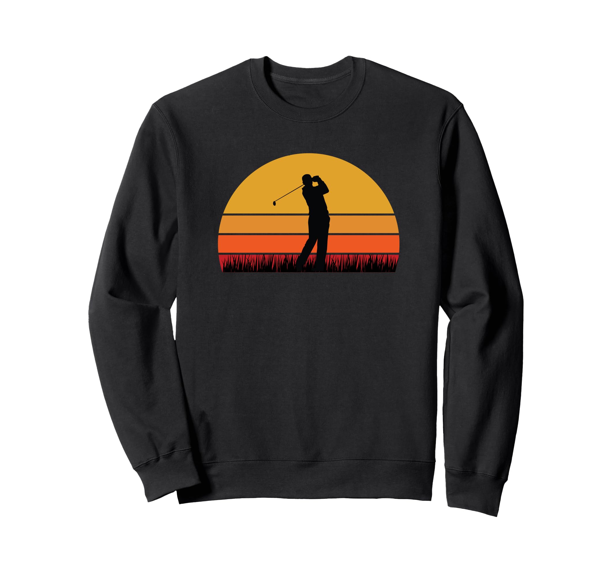 Golfing Golfer Par Course Links - Sunset Retro Sweatshirt