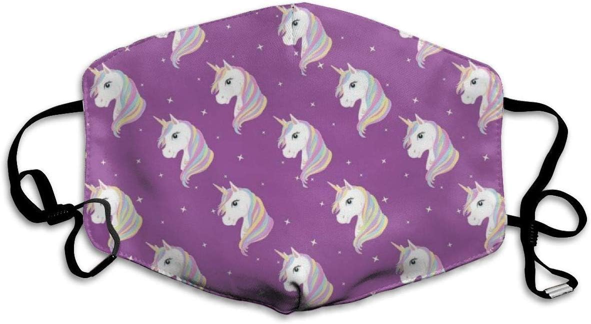 Medical Face Mask, Cancer Mask Surgical Mask Reusable Flu Masks Germ Face Mask Breathable Allergy Mask for for Kids Teens Men Women -Galaxy Rainbow Unicorn Purple