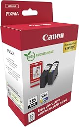 Canon PG-585 CL-586 Ink Cartridges Pack 2 with 50 Sheets Photo Paper TS7650i view 2