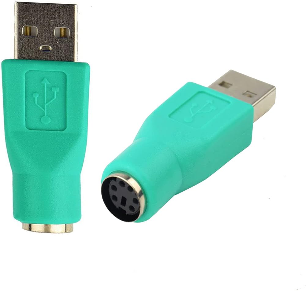 iJiGui USB to PS2 Adapter Cable Converter for Mouse Keyboard PC 2 Pcs