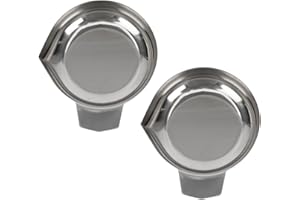 DEARMAMY 2Pcs Electronic Scale Tray Stainless Steel Weighing Dishes Metal Weigh Boats Silver Mini Scale Trays for Jewelry Liq