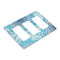 Tewujay Decorative Covers Wall Plate Blue Vintage