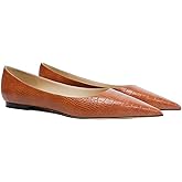 Women's Fashion Patent Leather Pointed Toe Shallow Mouth Flat Shoes Summer Closed Toe Comfort Dress Walking Flats