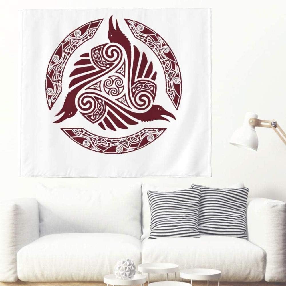 Chenso Tribal Cuervo círculo Nudo Tapiz Celta étnico geométrico Cuervos