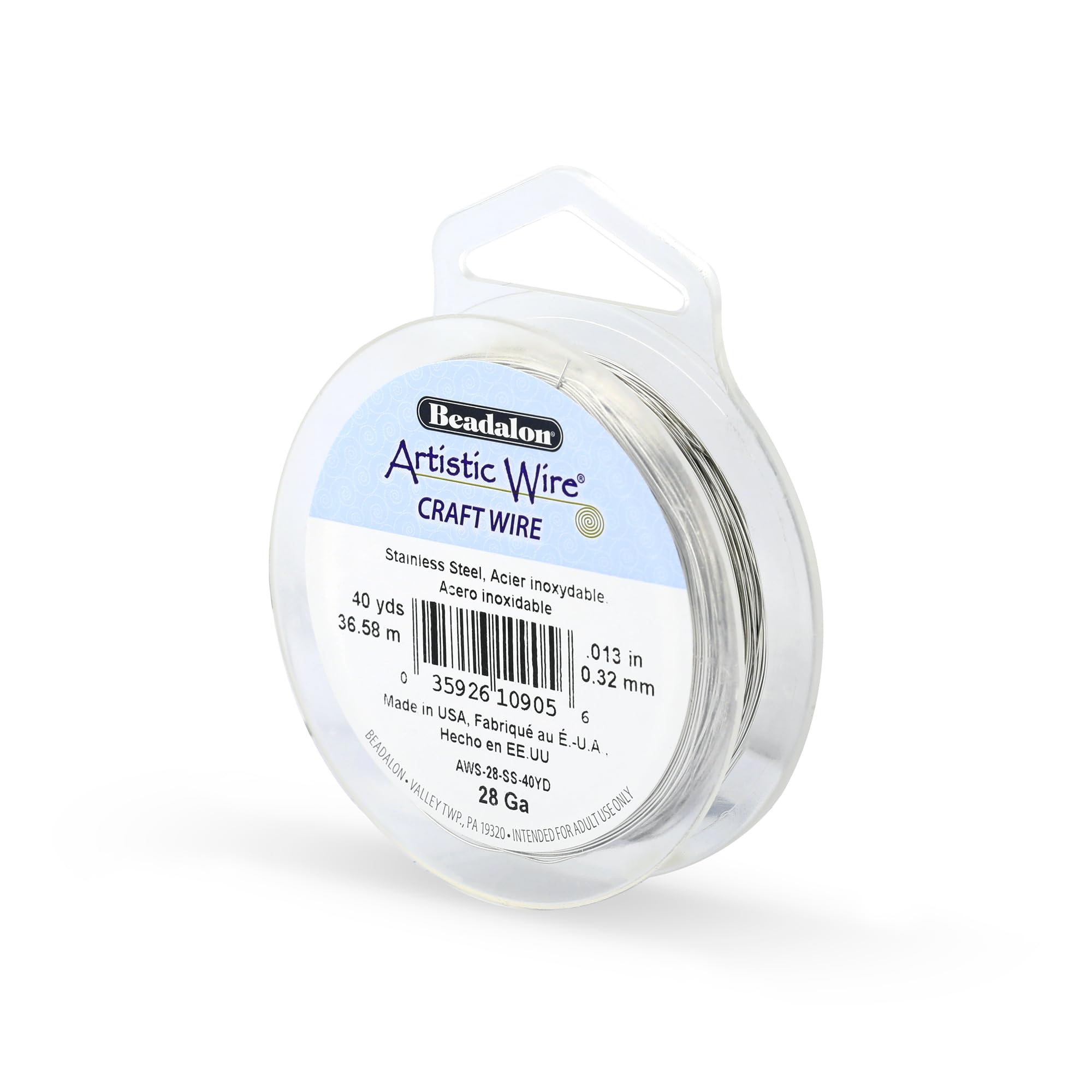 Artistic Wire 40 yd 28 Gauge Stainless Steel