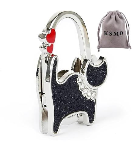 Cute Butterfly & Cat Foldable Purse Hook - Handbag Hanger For Tables, Holds Up To 12 Lbs