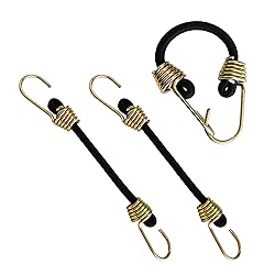 AUXBC 20PCS 4Inch Mini Black Bungee Cords with