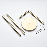 YUET Freestanding Toilet Roll Holder with Storage Gold view 8