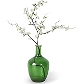 Bfttlity Clear Glass Vase Tall Farmhouse Vase for Branches Glass Vases for Centerpieces in Home Decoration (S-Green)