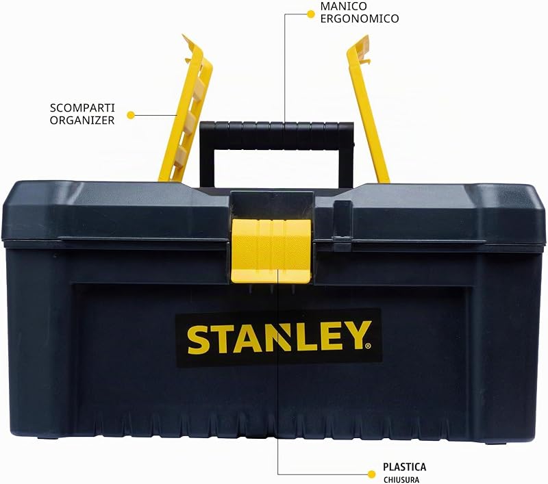 STST1-75517 Cassetta Porta Utensili, Nero/Giallo, 16"