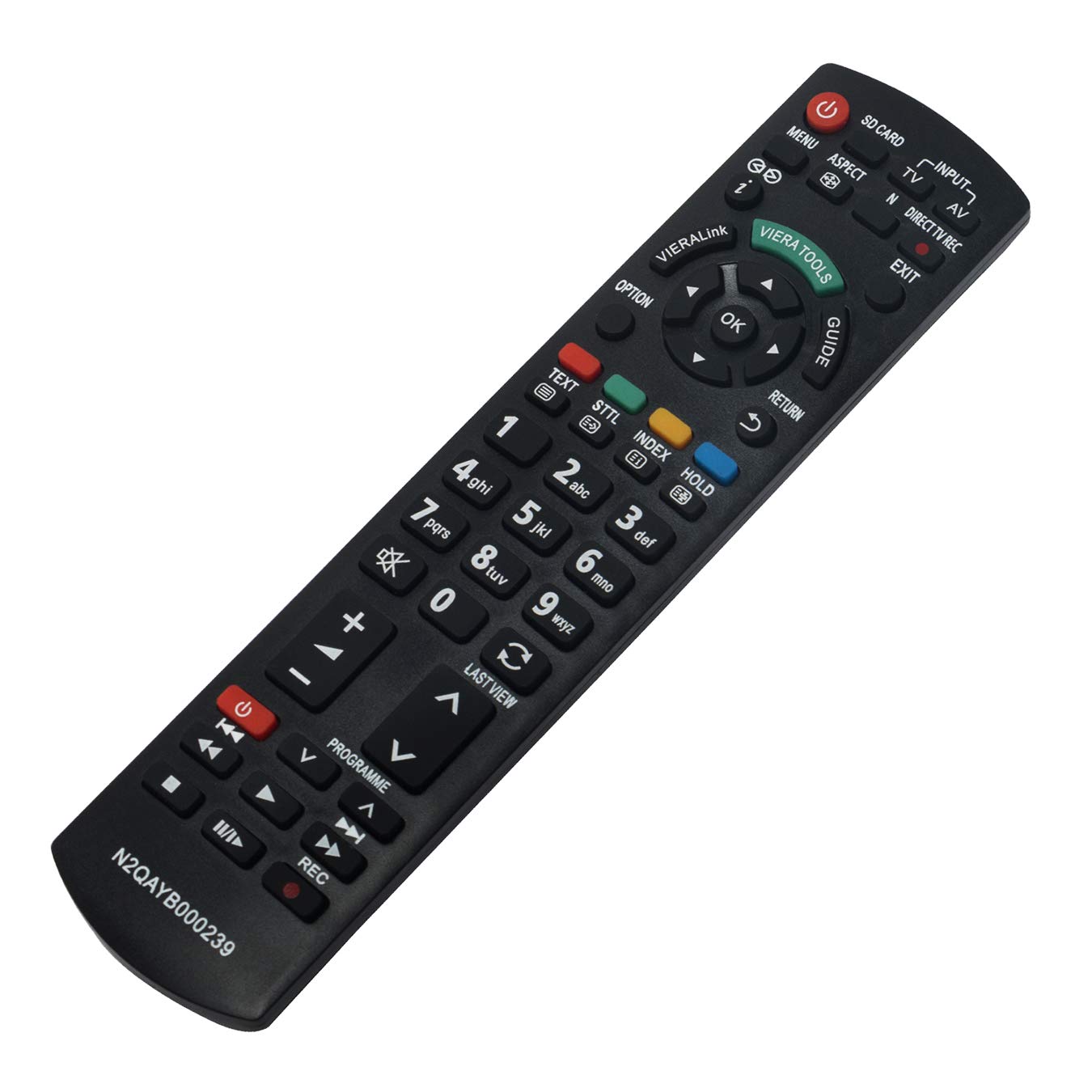 VINABTY N2QAYB000239 Replacement Remote Control Fit for Panasonic TV TX-D32LS81F TH-37PX80BA TH-37PX80EA TH-42PX80BA TH-42PX80EA TH-42PX81FV TH-46PZ80B TH-46PZ80BA TH-42PZ80E TH-42PZ80EA TH-42PZ81E
