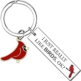 OWIGIU Bird Gifts for Bird Lovers Women Cardinal Keychain Gifts for Birders Watcher Gift Christmas Gift for Birds Lovers